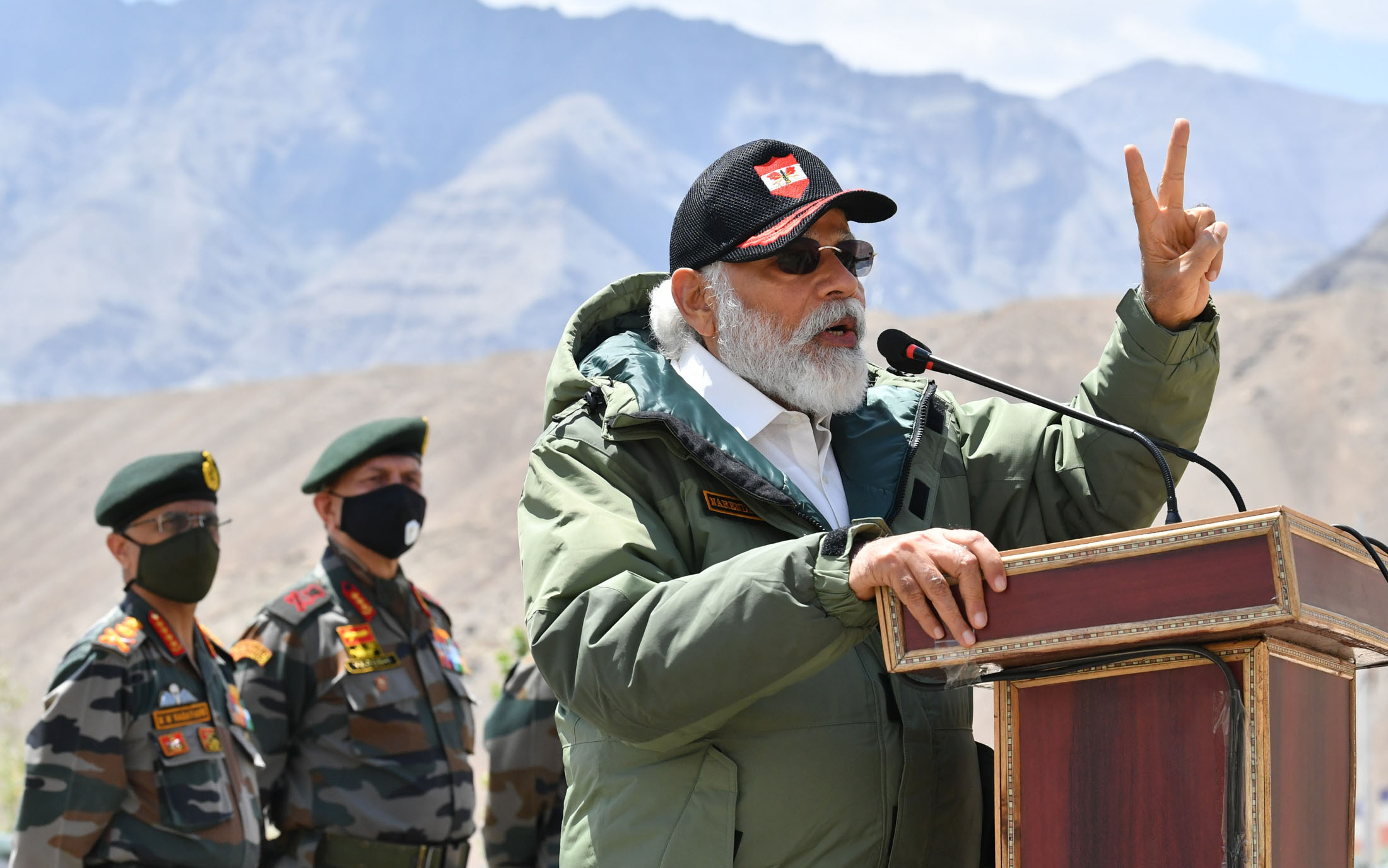 English rendering of PM’s address to Indian Armed Forces in Leh, India
